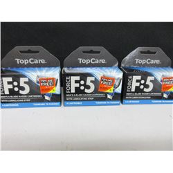 3 New packs of 4 Force F:5 Razor Blades Cartridges with lube strip