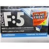Image 2 : 3 New packs of 4 Force F:5 Razor Blades Cartridges with lube strip