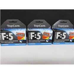 3 New packs of 4 Force F:5 Razor Blades Cartridges with lube strip
