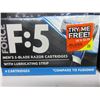 Image 2 : 3 New packs of 4 Force F:5 Razor Blades Cartridges with lube strip