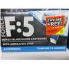 Image 2 : 3 New packs of 4 Force F:5 Razor Blades Cartridges with lube strip
