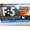 Image 2 : 3 New packs of 4 Force F:5 Razor Blades Cartridges with lube strip