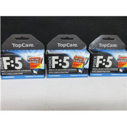 3 New packs of 4 Force F:5 Razor Blades Cartridges with lube strip