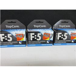 3 New packs of 4 Force F:5 Razor Blades Cartridges with lube strip