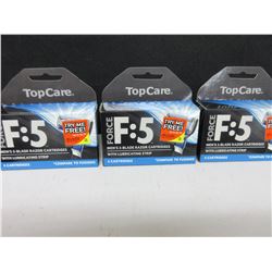 3 New packs of 4 Force F:5 Razor Blades Cartridges with lube strip