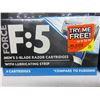 Image 2 : 3 New packs of 4 Force F:5 Razor Blades Cartridges with lube strip