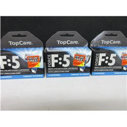 3 New packs of 4 Force F:5 Razor Blades Cartridges with lube strip