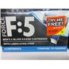 Image 2 : 3 New packs of 4 Force F:5 Razor Blades Cartridges with lube strip