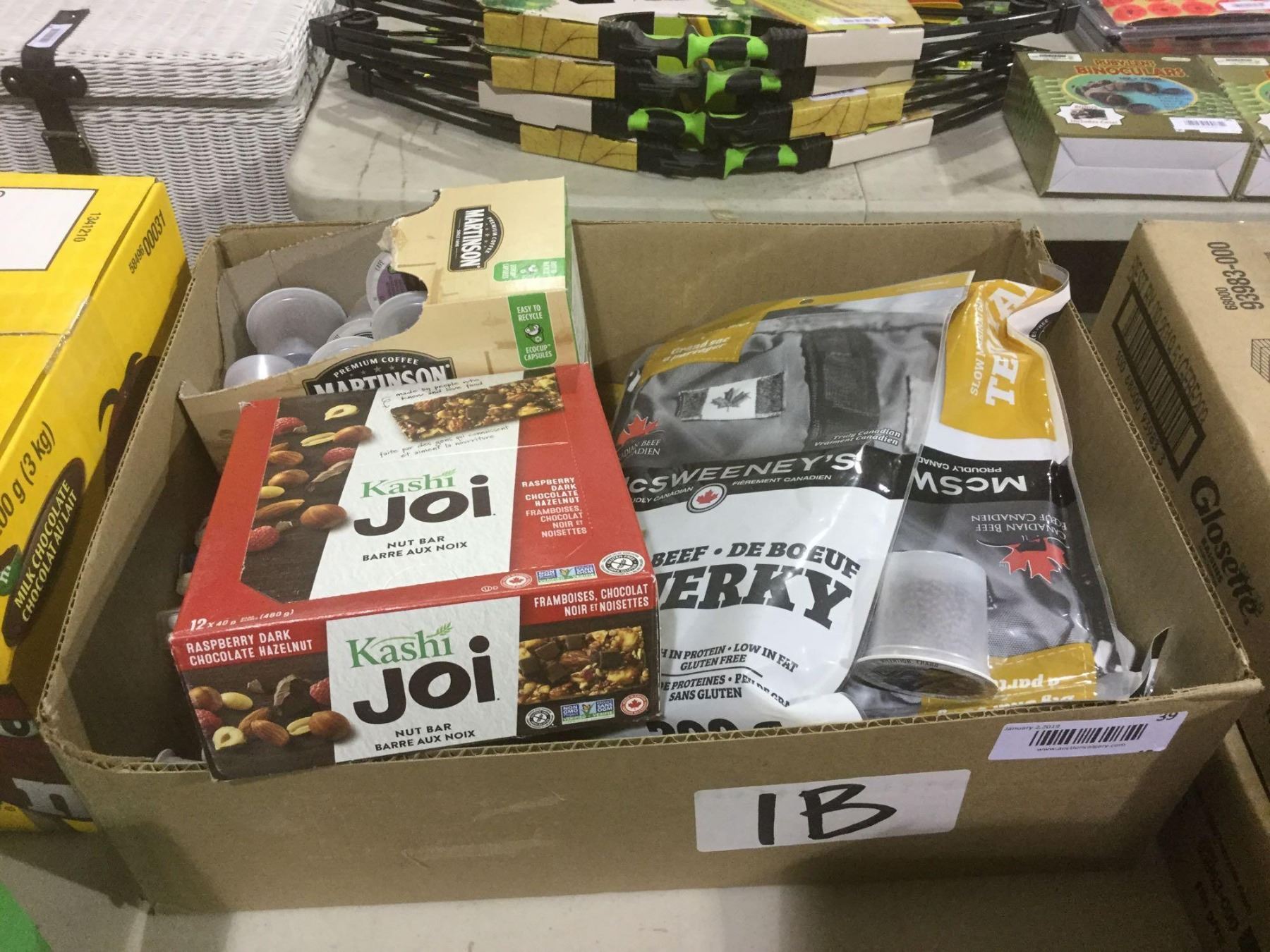 Case lot beef jerkyand granola bars