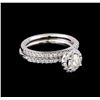 Image 1 : 1.15 ctw Diamond Wedding Ring Set - 14KT White Gold