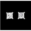 Image 1 : 0.80 ctw Diamond Earrings - 14KT White Gold