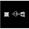 Image 2 : 0.80 ctw Diamond Earrings - 14KT White Gold