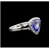 Image 1 : 2.88 ctw Tanzanite and Diamond Ring - 14KT White Gold