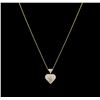 Image 2 : 0.95 ctw Diamond Heart Pendant With Chain - 14KT Yellow Gold