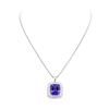 Image 2 : 50.20 ctw Tanzanite and Diamond Pendant & Chain - 14KT White Gold