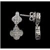 Image 2 : 0.78 ctw Diamond Earrings - 14KT White Gold