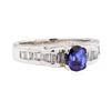 Image 1 : 1.69 ctw Sapphire And Diamond Ring - Platinum