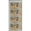 Image 1 : Uncut Sheet of (4) State of Louisiana Baby Bond Obsolete Notes