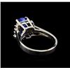 Image 3 : 2.86 ctw Tanzanite and Diamond Ring - 14KT White Gold