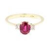 Image 2 : 1.17 ctw Ruby And Diamond Ring - 14KT Yellow Gold