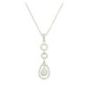 Image 1 : 0.25 ctw Diamond Pendant With Chain - 14KT White Gold