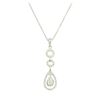 Image 1 : 0.25 ctw Diamond Pendant With Chain - 14KT White Gold