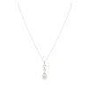 Image 2 : 0.25 ctw Diamond Pendant With Chain - 14KT White Gold