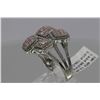 Image 5 : 1.43 ctw Pink and White Diamond Ring - 18KT White Gold