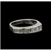 Image 1 : 18KT White Gold 0.69 ctw Diamond Ring