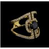 Image 1 : 2.40 ctw Black Diamond Ring - 14KT Yellow Gold