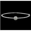 Image 1 : 1.14 ctw Diamond Bangle Bracelet - 14KT White Gold