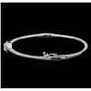 Image 2 : 1.14 ctw Diamond Bangle Bracelet - 14KT White Gold