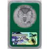 Image 2 : 2017 $1 American Silver Eagle Coin NGC MS70 Early Releases Green Core