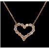 Image 1 : 14KT Rose Gold 1.29 ctw Diamond Necklace