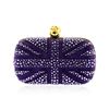 Image 2 : Alexander McQueen Purple Suede Jewel Embroidered Clutch