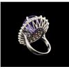 Image 3 : GIA Cert 21.32 ctw Tanzanite and Diamond Ring - 14KT White Gold