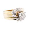 Image 1 : 1.34 ctw Diamond Ring - 14KT Yellow And White Gold