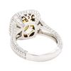 Image 3 : 6.02 ctw Fancy Intense Yellow Diamond and White Diamond Ring - Platinum