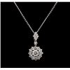 Image 1 : 1.10 ctw Diamond Pendant - 14KT White Gold