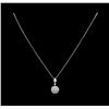 Image 2 : 1.10 ctw Diamond Pendant - 14KT White Gold