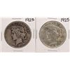 Image 1 : Lot of 1923 & 1925 $1 Peace Silver Dollar Coins