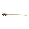 Image 2 : Purple Crystal Stick Pin - Yellow Gold Plated