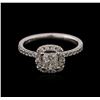 Image 2 : 14KT White Gold 1.06 ctw Diamond Ring