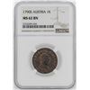 Image 1 : 1790-S Austria Joseph II Kreuzer Coin NGC MS62BN