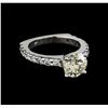 Image 1 : EGL Cert 3.49 ctw Diamond Ring - 14KT White Gold