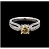 Image 2 : 1.01 ctw Brown Diamond Ring - 18KT White Gold