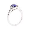 Image 4 : 1.09 ctw Sapphire And Diamond Ring - 14KT White Gold