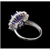 Image 3 : 14KT White Gold 4.91 ctw Tanzanite and Diamond Ring