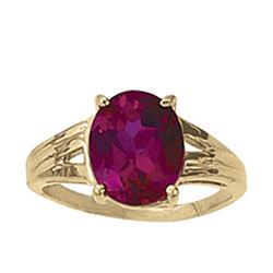 3ct Ruby 14K Yellow Gold Ring 2.91gm