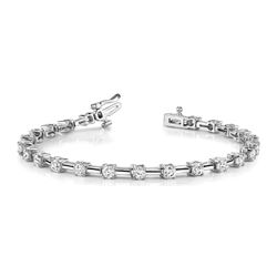 4 7/8 ct tw Diamond 14K W/Y/R Gold  Bracelet 14.3gm